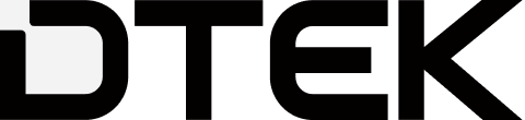 DTEK company name in stylized black font on white background.