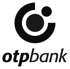 OTP Bank logo with circular graphic and stylized text.