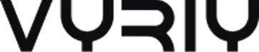 Black stylized text spelling VYRIY on a white background.