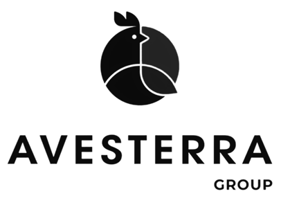 AVESTERRA GROUP logo with stylized rooster inside a circle above the text.