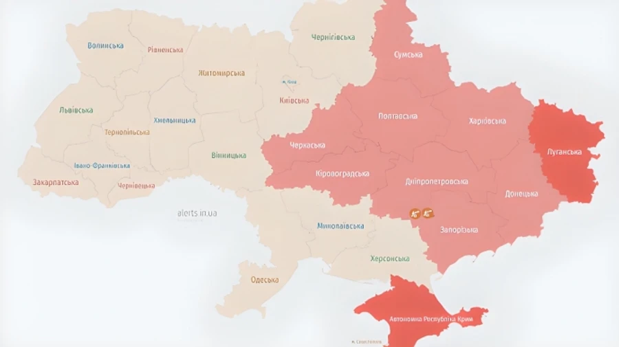 Ballistic threat: air-raid warning issued in range of oblasts overnight