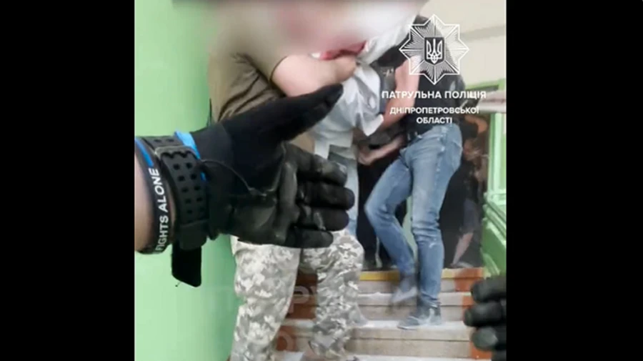 Police show first minutes after missile strike on Dnipro city