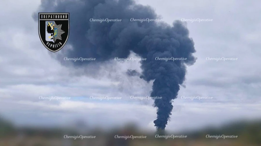 Russian forces strike petrol station in Chernihiv