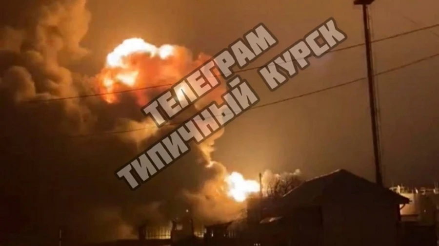 В Курской области горит нефтебаза