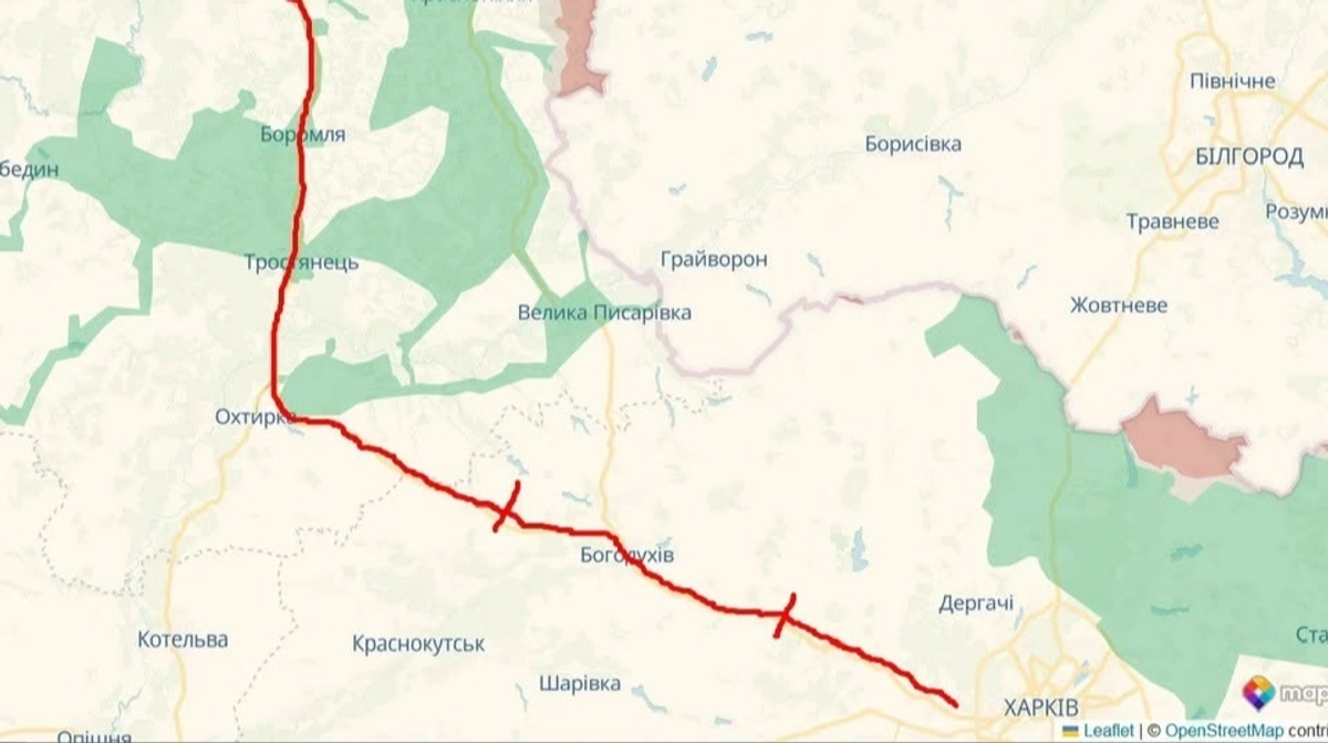 Russia begins striking transport link between Kharkiv and Sumy