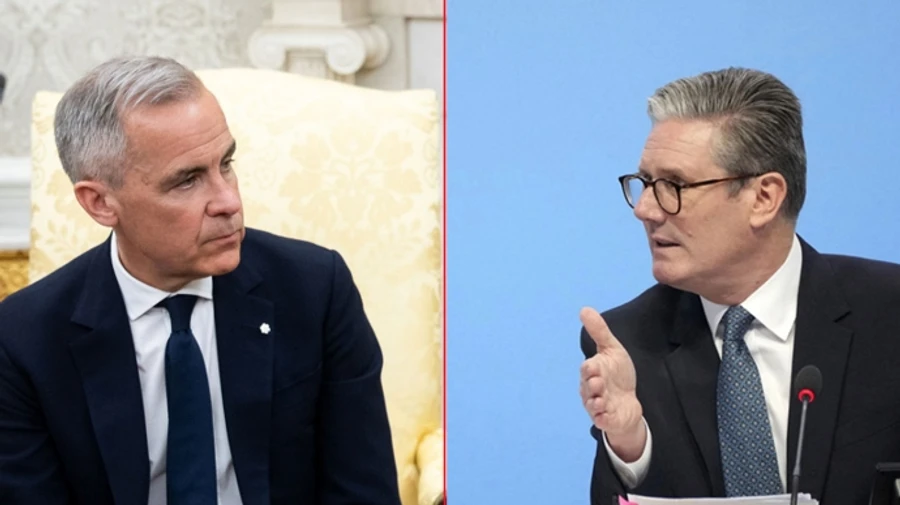 UK and Canadian PMs emphasise peace must be built with Ukraine, not imposed on it