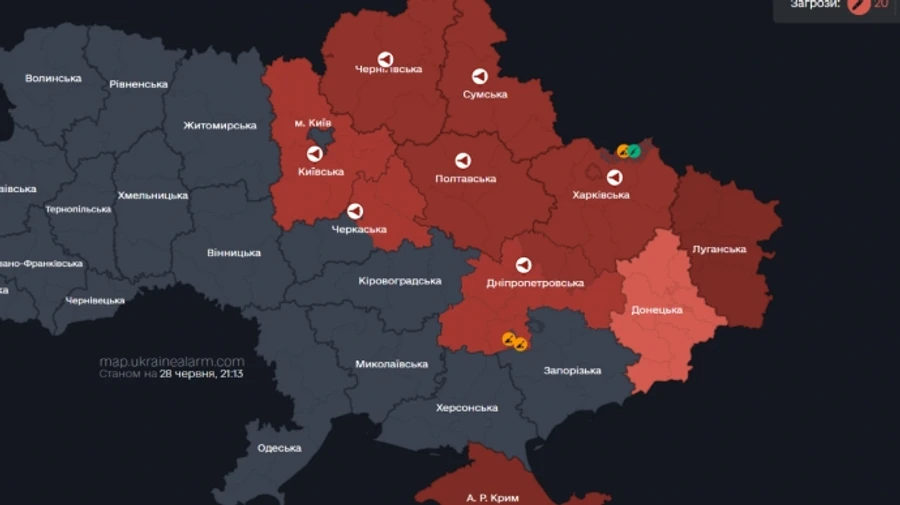 Росіяни запускали безпілотники: в Україні була масштабна повітряна тривога