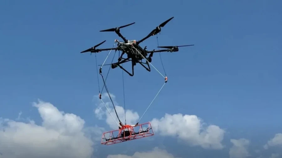 Ukraine's Defence Ministry unveils drone featuring magnetometer for detecting landmines from above