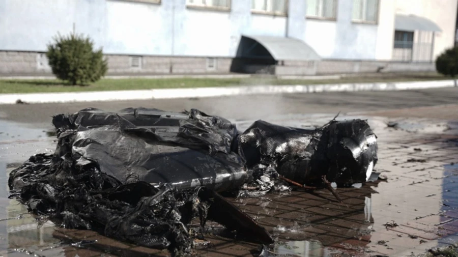 Air defence responds in Kyiv: UAV debris falls on school premises in Desnianskyi district – photos