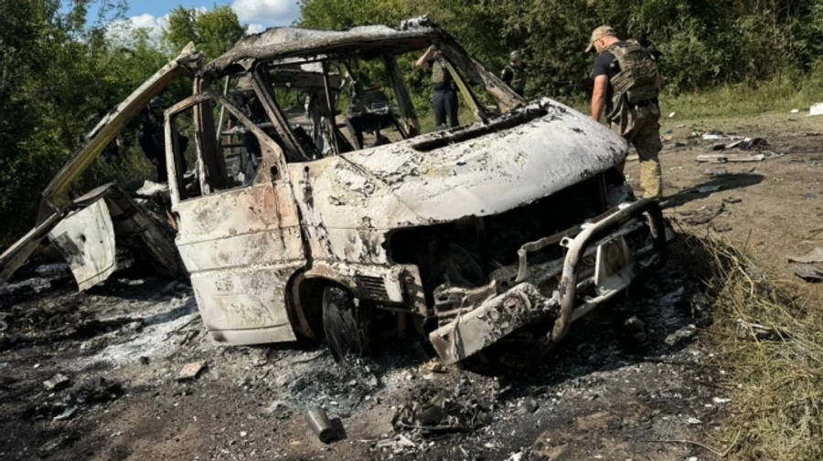 Russians attack medevac vehicle in Kharkiv Oblast with drone, killing two people