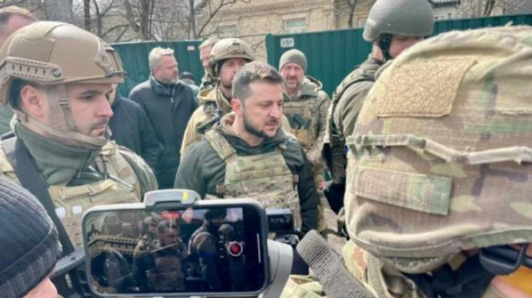 Zelenskyy has arrived in Bucha