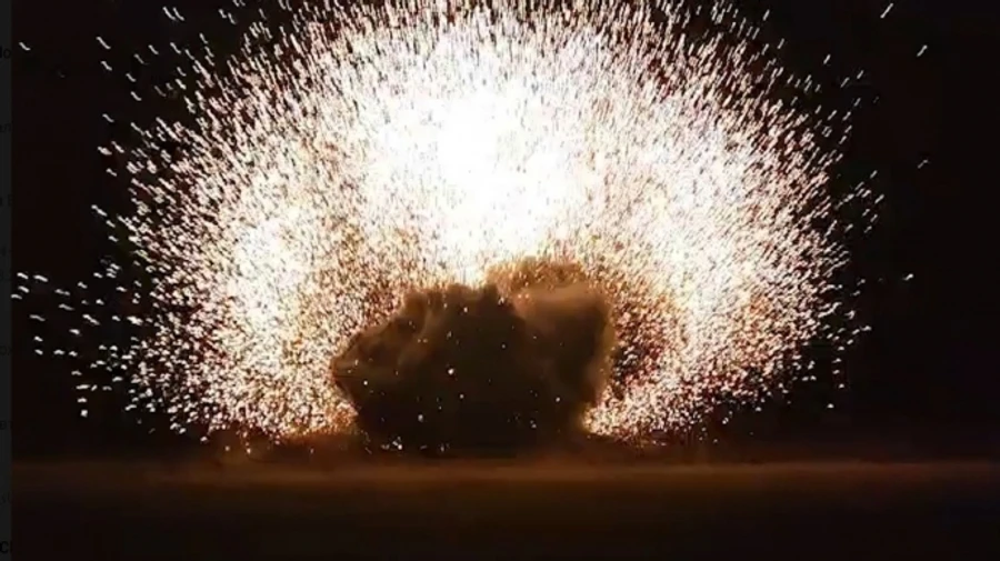 Navy destroys Russian mine washed ashore on Odesa coast – video