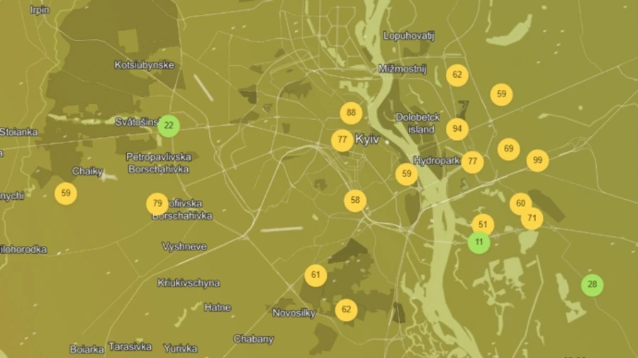 В Киеве ухудшилось состояние воздуха