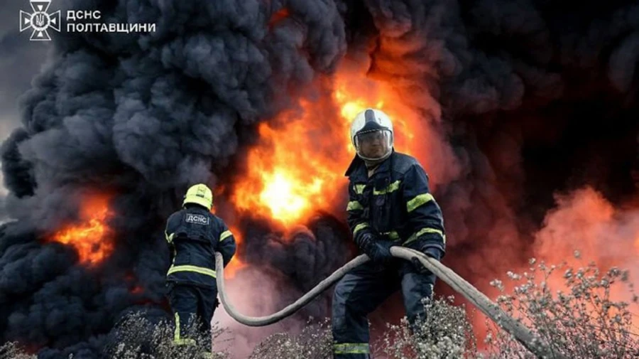 Russian large-scale attack on Poltava Oblast: energy facility damaged