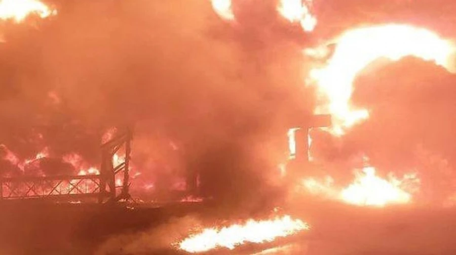 Russians attack industrial facility in Poltava Oblast