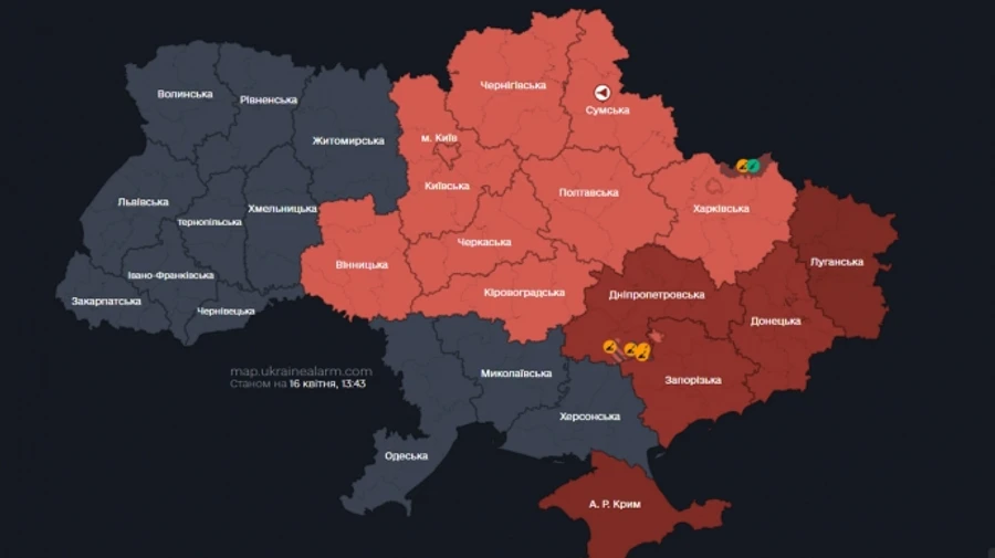 У низці областей вила тривога через ракетну небезпеку