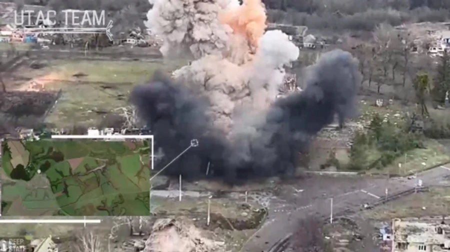 DeepState posts footage of Ukrainian airstrikes in Russia's Belgorod Oblast – video
