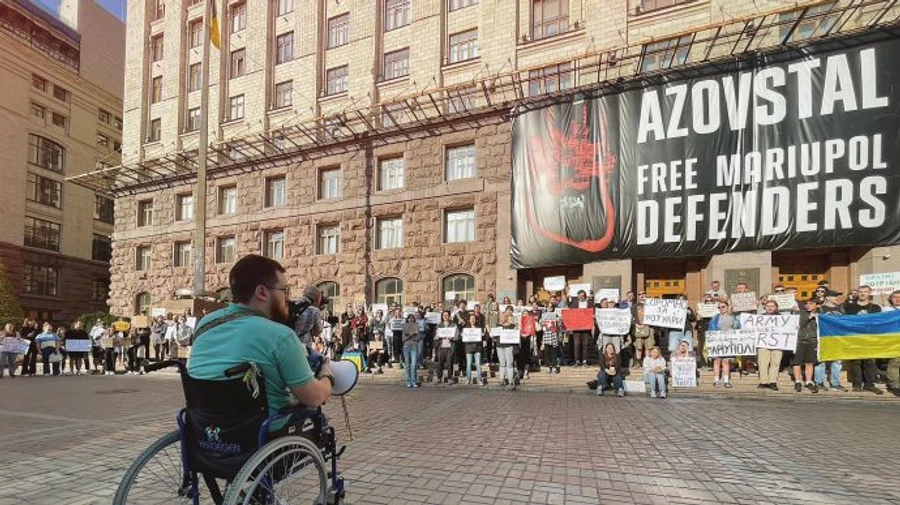 Под КГГА снова митинговали за выделение больших денег на ВСУ