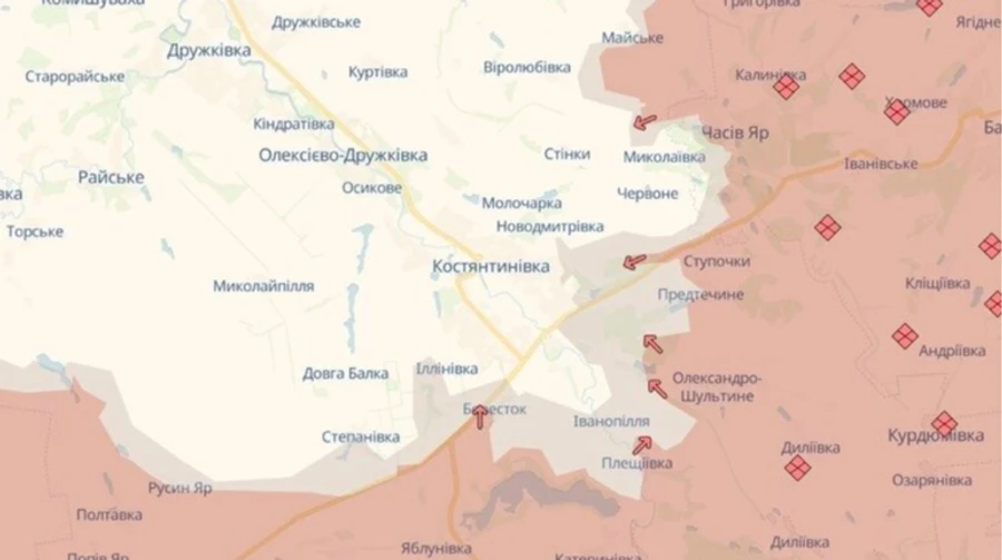 DeepState: Оккупанты продвинулись в Харьковской и Донецкой областях