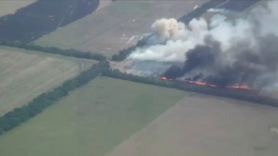 Armed Forces of Ukraine publishes video where they destroy Russian army ammunition depot and Grad MRL