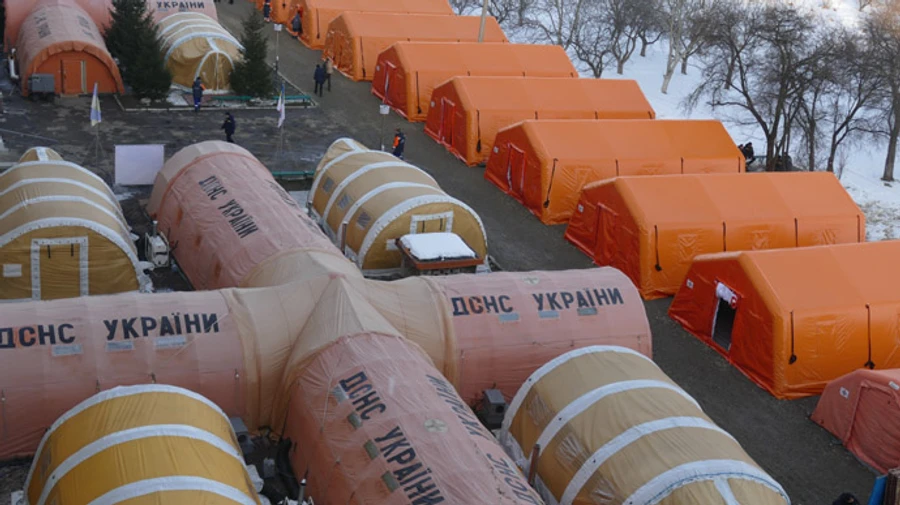 Мобильный госпиталь на Франковщине готов принимать больных COVID-19