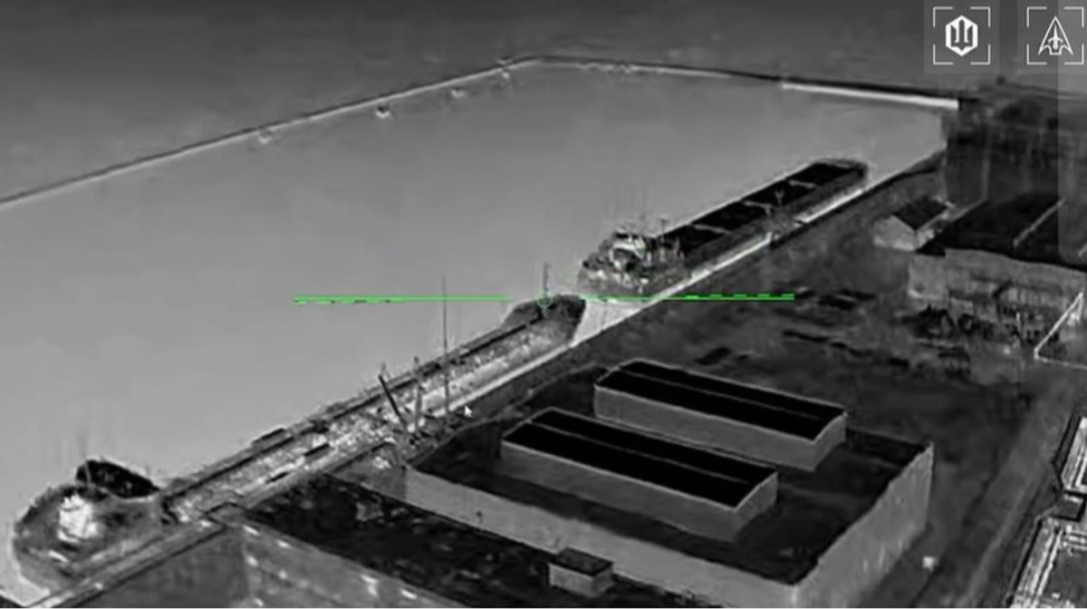 Ukrainian drones hit tanker and oil depot in Russia's Taganrog, oil terminal ablaze in occupied Feodosiia – video