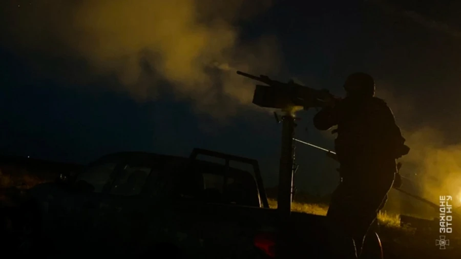 Ukraine's air defence responds to Russian drones in Kyiv