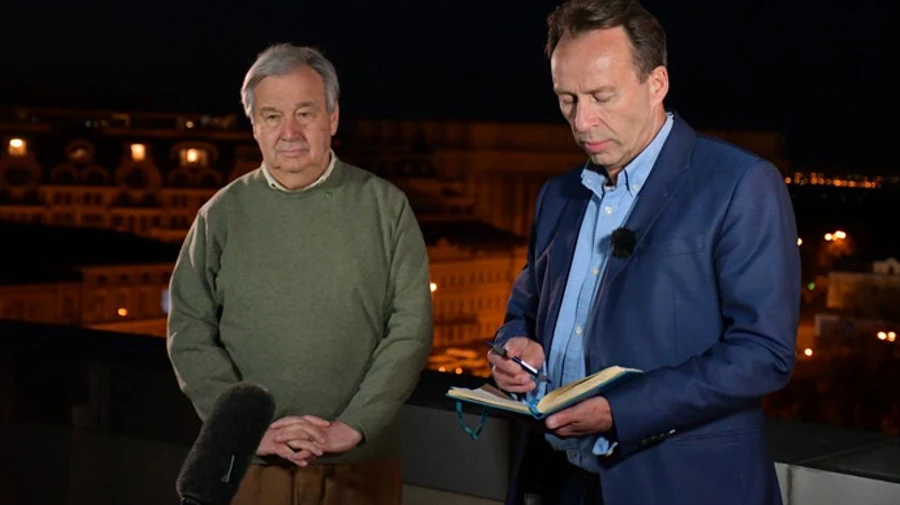 Гутерреш шокирован, что РФ ударила ракетами по Киеву, пока он в городе – ВВС