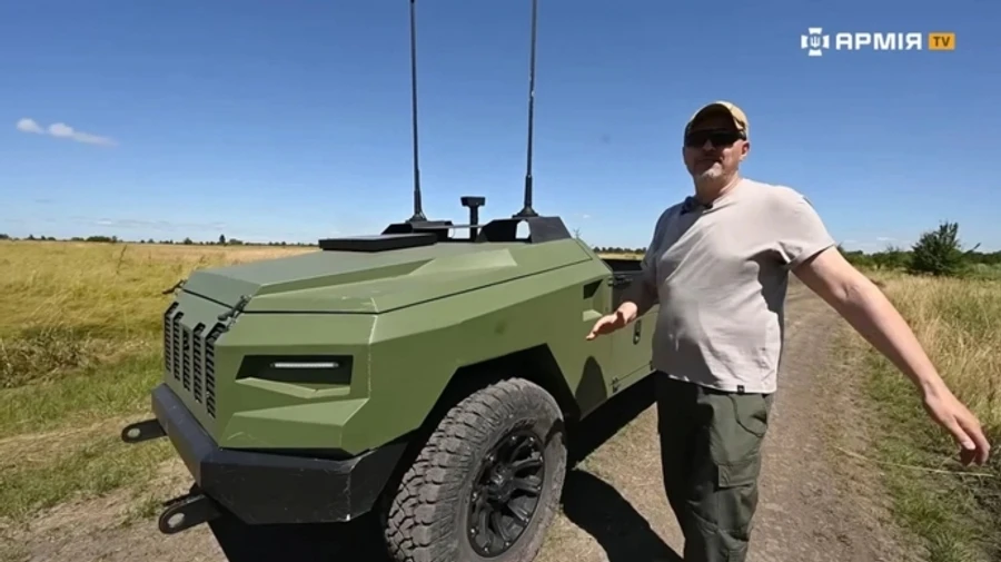 Video shows Ukrainian Protector ground drone with range of up to 400 km in action