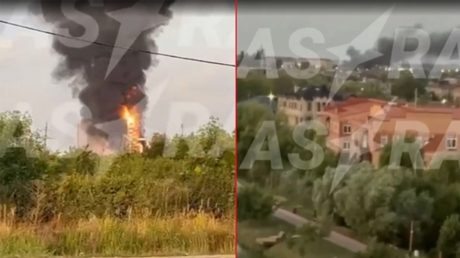 Drones strike oil refinery and military unit in Russia's Krasnodar Krai, fires break out – videos, photos