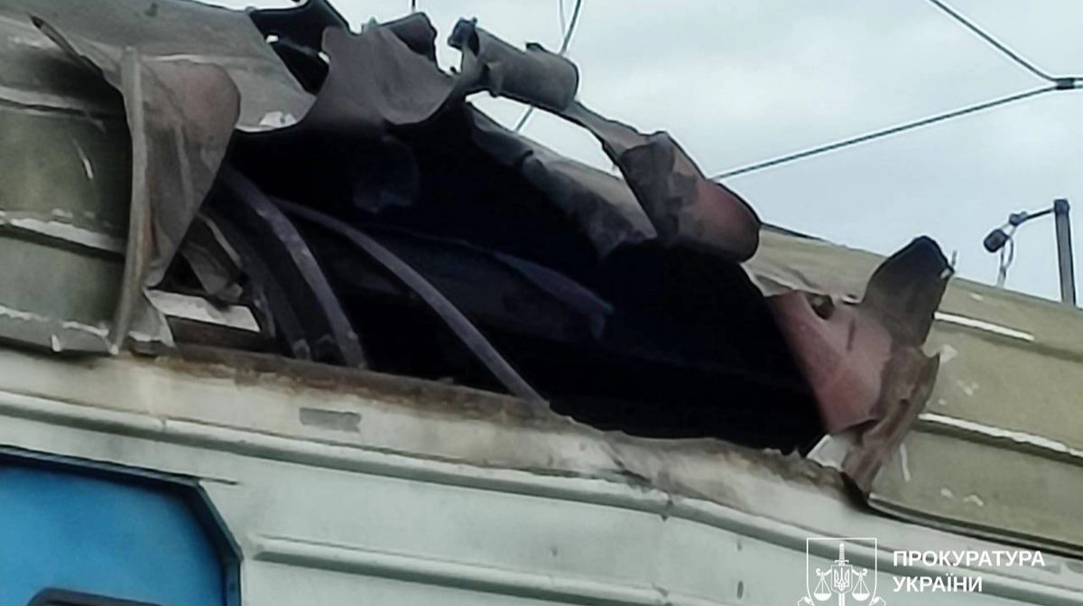 Passenger killed after Russian drone hits commuter train in Kharkiv Oblast – photos