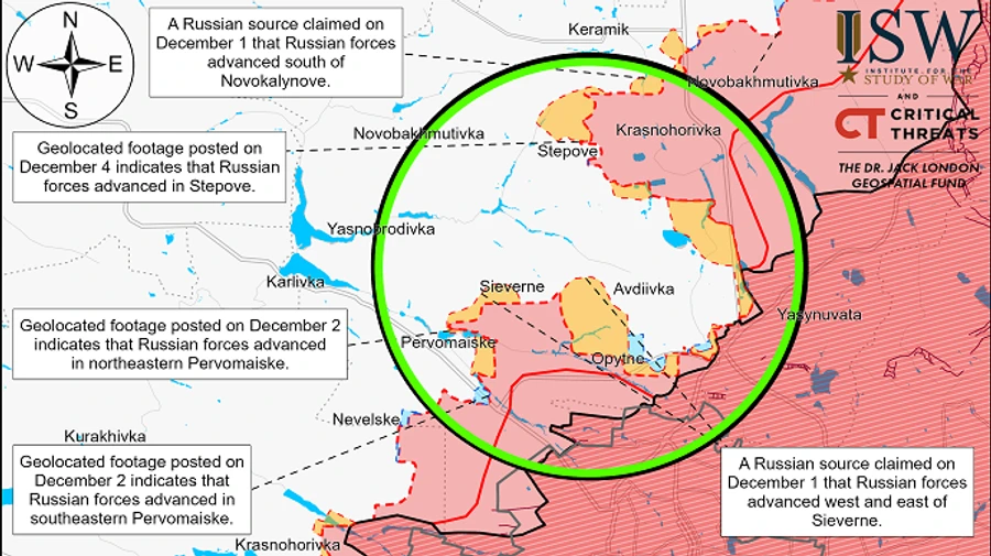 Ukrainian Forces advance near Avdiivka, heavy fighting ongoing near coke plant and in industrial area – ISW