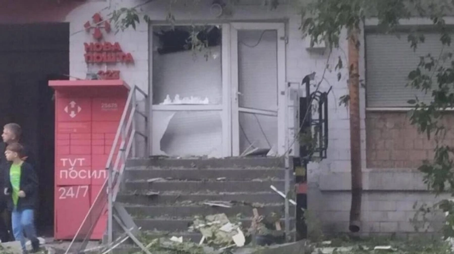 Russian nighttime attack on Kyiv: three branches and sorting office of Nova Poshta postal operator damaged