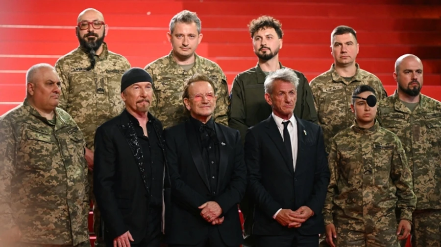 You're defending our freedom: rock musician Bono appears on Cannes red carpet alongside Ukrainian troops
