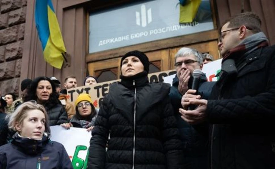 Федина пришла на допрос в ГБР и пригласила Зеленского на открытую встречу