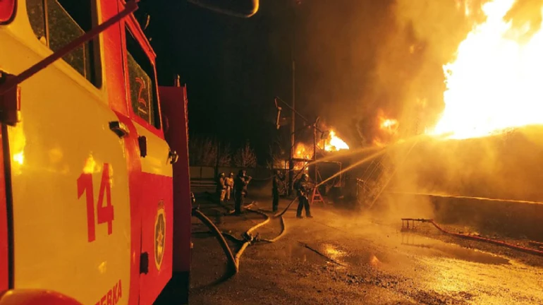 Occupiers’ tank farm on fire in Makiivka