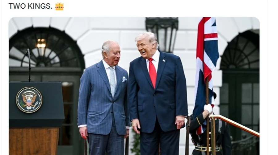 Білий дім опублікував фото Трампа і Чарльза ІІІ з підписом Два королі