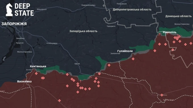 В DeepState рассказали, готовит ли враг большое наступление на Запорожье