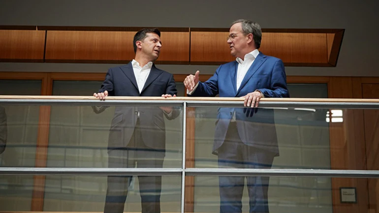 Зеленський провів першу зустріч у Німеччині