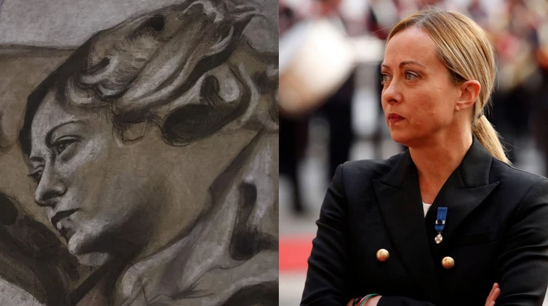 В Риме закрасили фреску ангела с лицом премьера Италии Джорджи Мелони