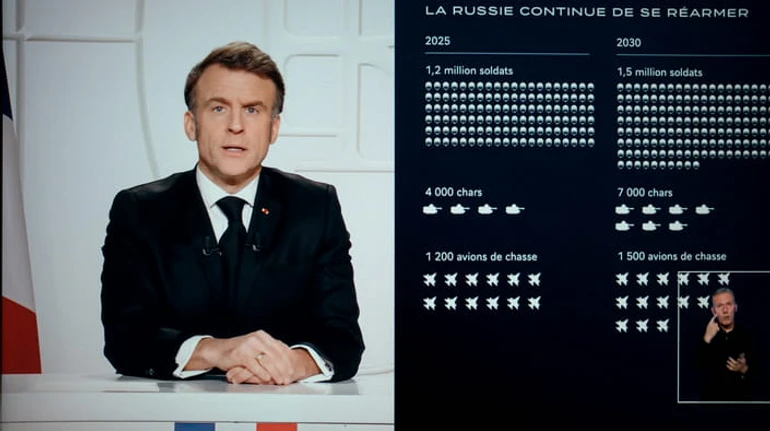 Капітуляція України не є миром. Росія стала загрозою для Франції. Історична промова Макрона