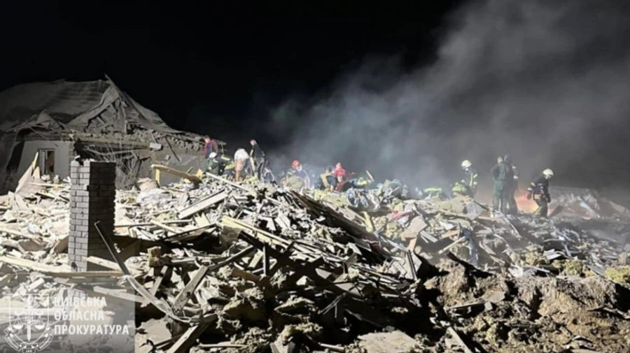 Kyiv Oblast authorities on Russian nighttime attack: no direct strikes, damage in three districts