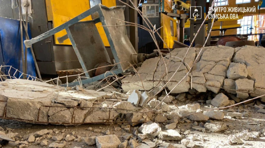 Russian forces shell enterprise in Sumy Oblast during work hours, people wounded