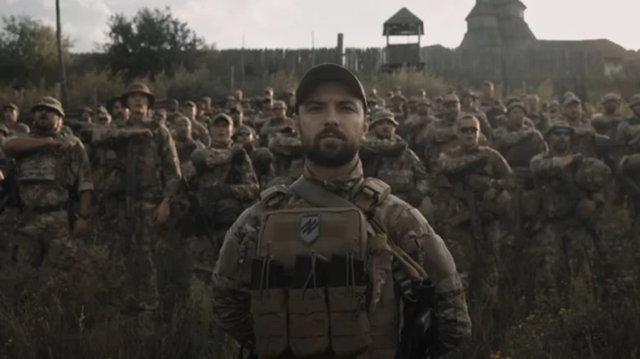 Azov fighters record congratulations on Independence Day on island of Khortytsia