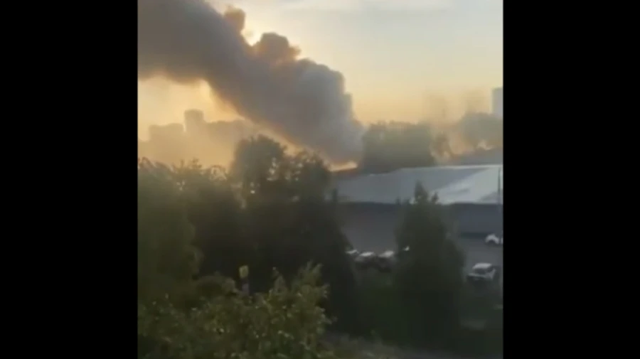 Workshop for production of missile electronics on fire near Moscow