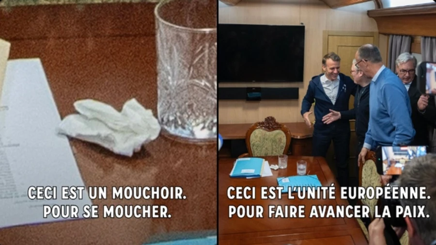 Just a tissue: Élysée Palace denies Russian claims that Macron took drugs in Kyiv