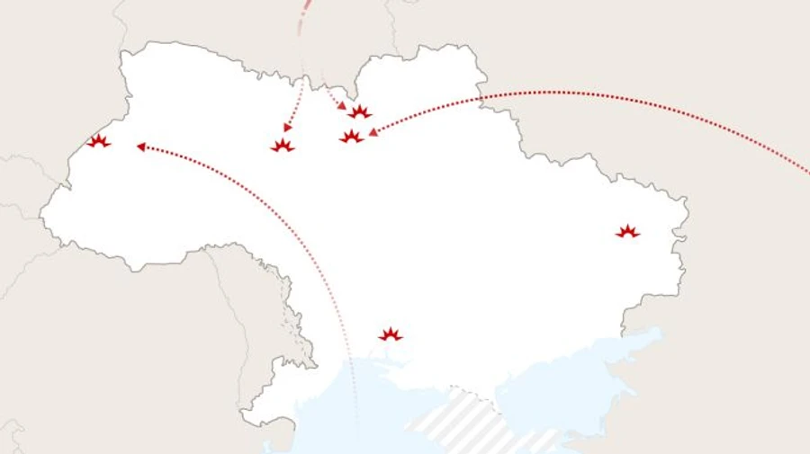 New York Times показав, звідки Росія випустила по Україні 56 ракет у вихідні