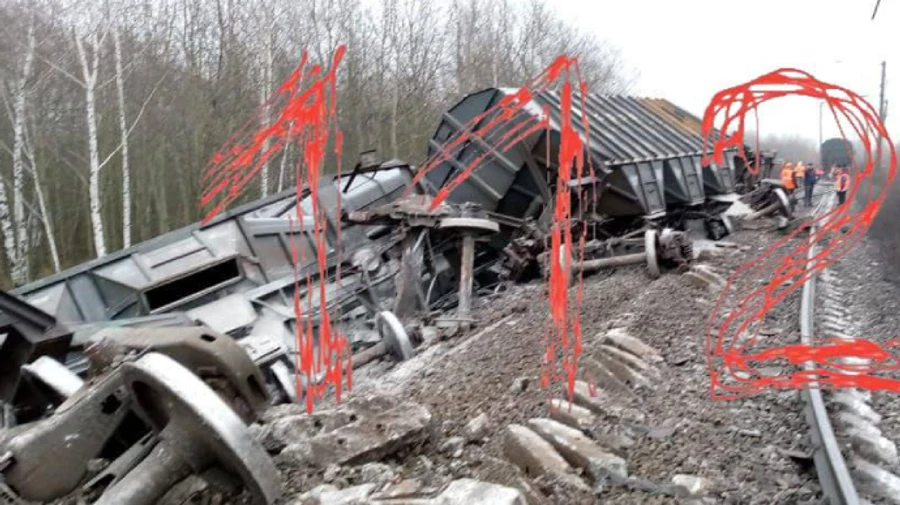Train with 19 wagons derails in Russia due to interference by unauthorised persons
