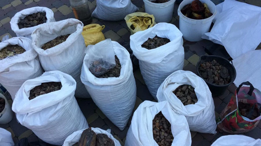 Полицейские изъяли почти тонну янтаря на более чем миллион долларов