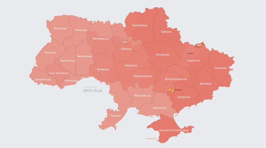 В Україні оголошено масштабну повітряну тривогу: ворог атакує ракетами